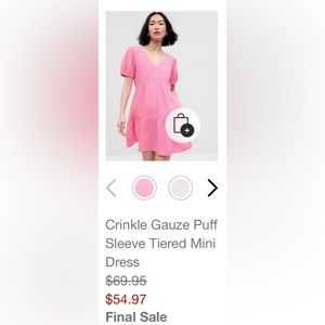 Gap pink mini dress size S worn once